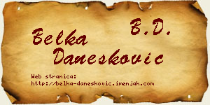 Belka Danesković vizit kartica